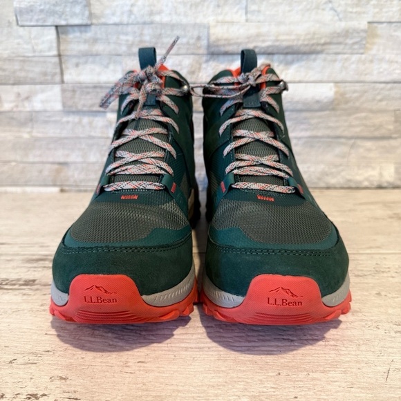 Men's Hiking L.L.Bean Access Hiking Boots Mid Waterproof Size 9.5 Green TEK 2.5 - Picture 3 of 11
